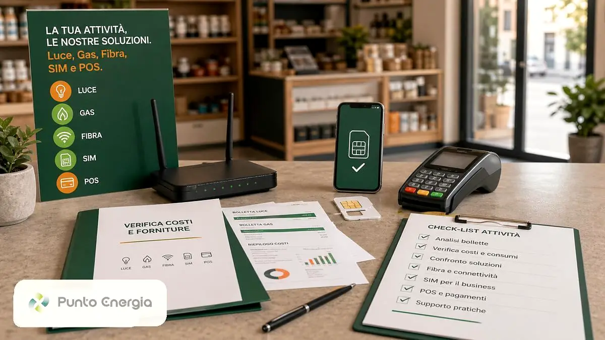 Controllo bollette business fibra SIM e POS per attività locali