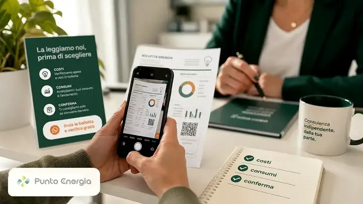 Invio della bolletta, pratiche per la casa e verifica delle condizioni con Punto Energia
